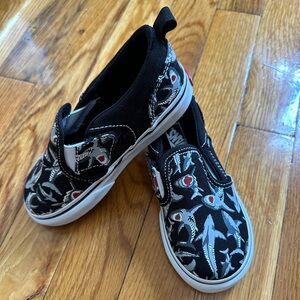Vans Shark slip on shoes. Size 8. Brand new! Glow in the dark
